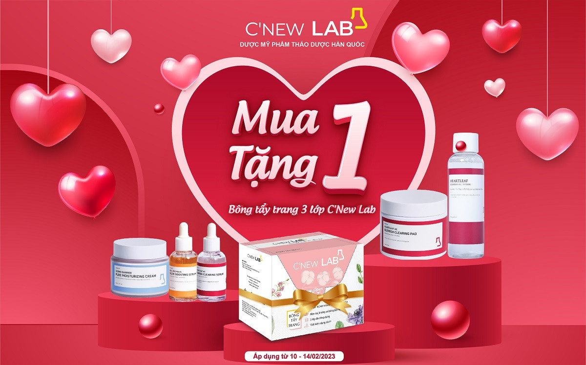 Khuyến mại mỹ phẩm C’New Lab mùa Valentine – Mua là ưu đãi